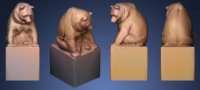 3D мадэль Статуэтка Медведя_2 (STL)